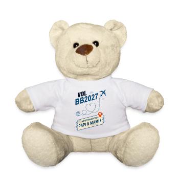 Flug BB2027 Ziel Opa und Großmutter - Teddy - Weiß - Vorne