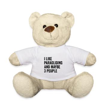I Like Paragliding And Maybe 3 People Paraglider P - Teddy - Weiß - Vorne