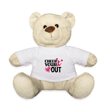 Cheer Your Heart Out Cheerleading Cheerdance Gymna - Teddy - Weiß - Vorne