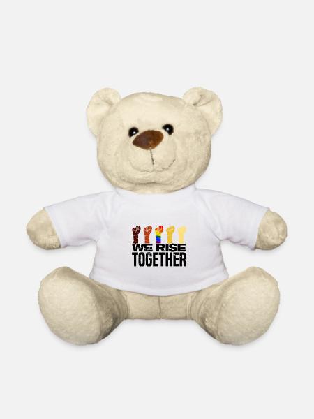 We Rise Together Bisexual Gay Trans Queer Lgbtq Ra - Teddy - Weiß