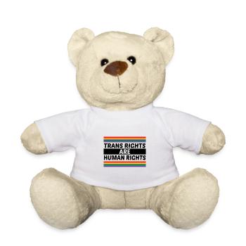 Trans Rights Are Human Rights Gay Rainbow Lgbtq Qu - Teddy - Weiß - Vorne