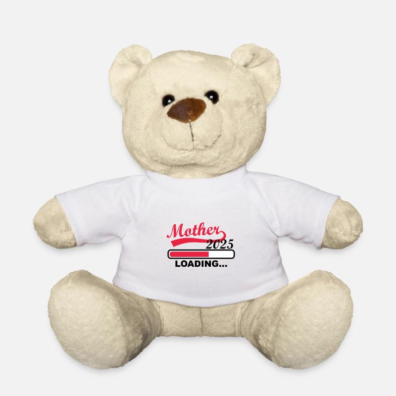 Mother loading 2025, expectant mother 2025 - Teddy Bear - white