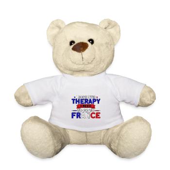 French Flag French Roots Gift - Teddy Bear - white - Front