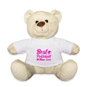 Pickleball Pickleball Play Paddleball Gift - Teddy Bear - white - Front