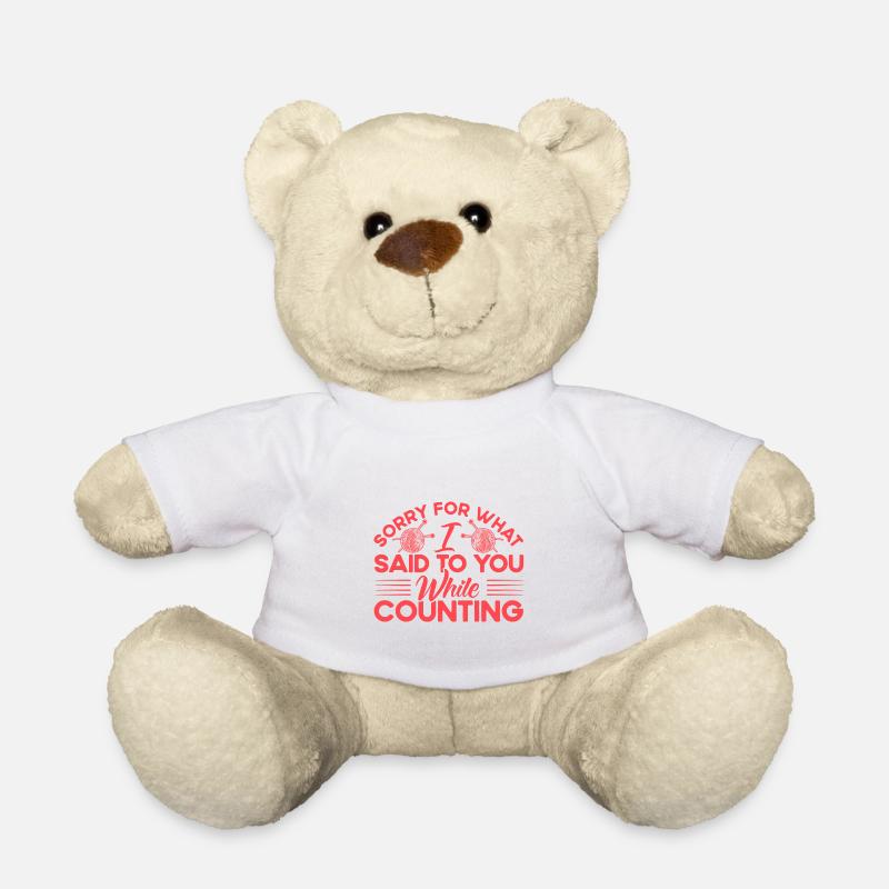 Stricken Garn stricken Quilten Geschenk - Teddy - Weiß