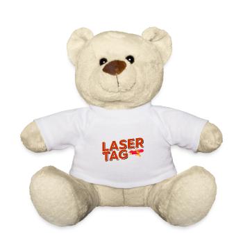 Retro Graphic Lasertag Player Lasertag Phaser Lase - Teddy - Weiß - Vorne