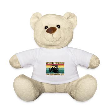 Chariot élévateur Fork-Kinda Guy Cadeau - Nounours - blanc - Devant