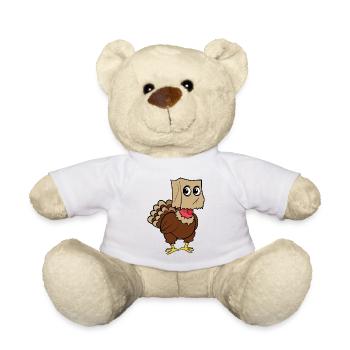 Funny Cute Cool Turkey Turkey - Teddy Bear - white - Front