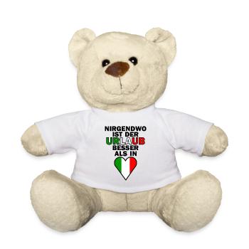 Italie vacances dire design | Voyage en Italie - Nounours - blanc - Devant