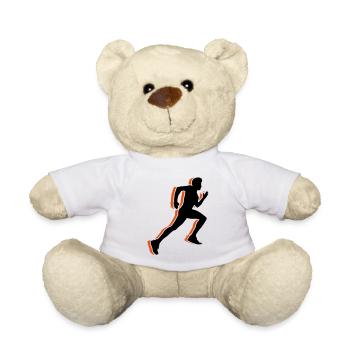 running laufen sprinten silhouette - Teddy - Weiß - Vorne