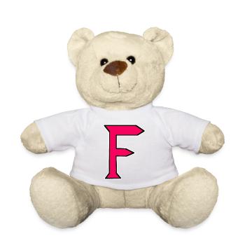 Q - Just a letter! - by YoshiArt - Teddy Bear - white - Front