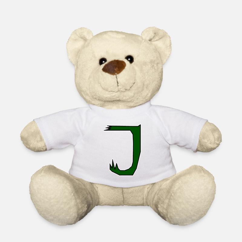 J - Juste une lettre ! - par YoshiArt - Nounours - blanc