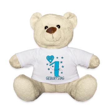 Anniversaire 1 Mon premier anniversaire - Nounours - blanc - Devant