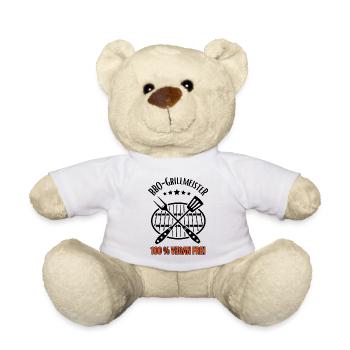 BBQ-Grillmeister 100 % Vegan frei - Teddy - Weiß - Vorne