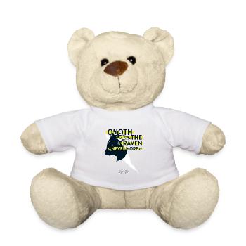 RavenEdgar Allan Poe, Poetry and Dark Academia - Teddy Bear - white - Front