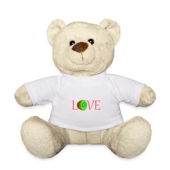 Chers amis, famille, partenaire, bonheur, plaisir, vie - Nounours - blanc - Devant