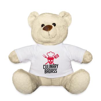 Chef cuisinier chef Humour Badass - Nounours - blanc - Devant