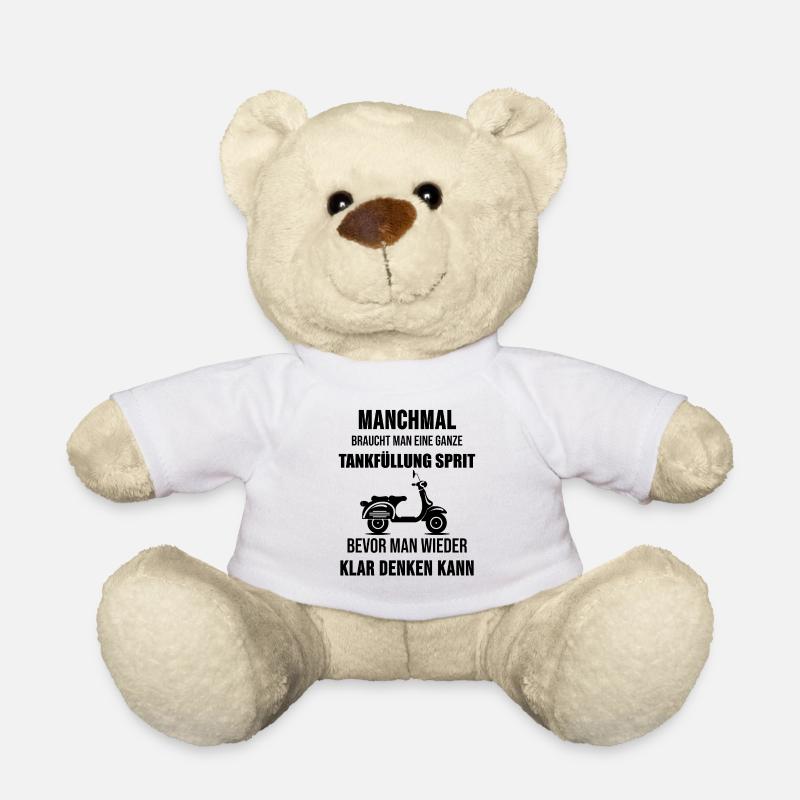Moped Mofa Rollerfahrer Roller Spruch Geschenk - Teddy - Weiß