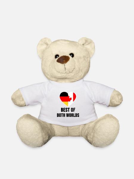 Kanada Deutschland Heimatsland Geschenk - Teddy - Weiß