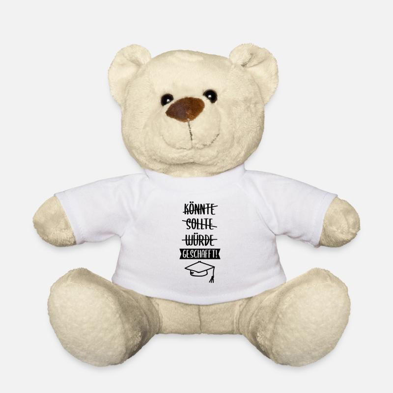 Master Abschluss Masterarbeit Studenten Geschenk - Teddy - Weiß