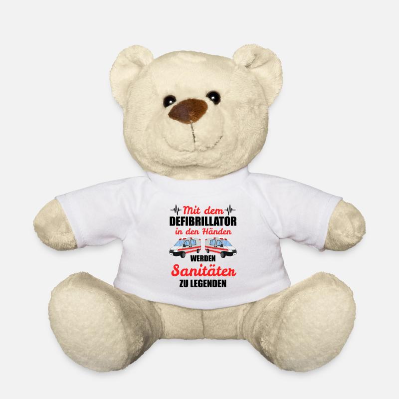 Notfallsanitäter Rettungssanitäter Geschenk - Teddy - Weiß