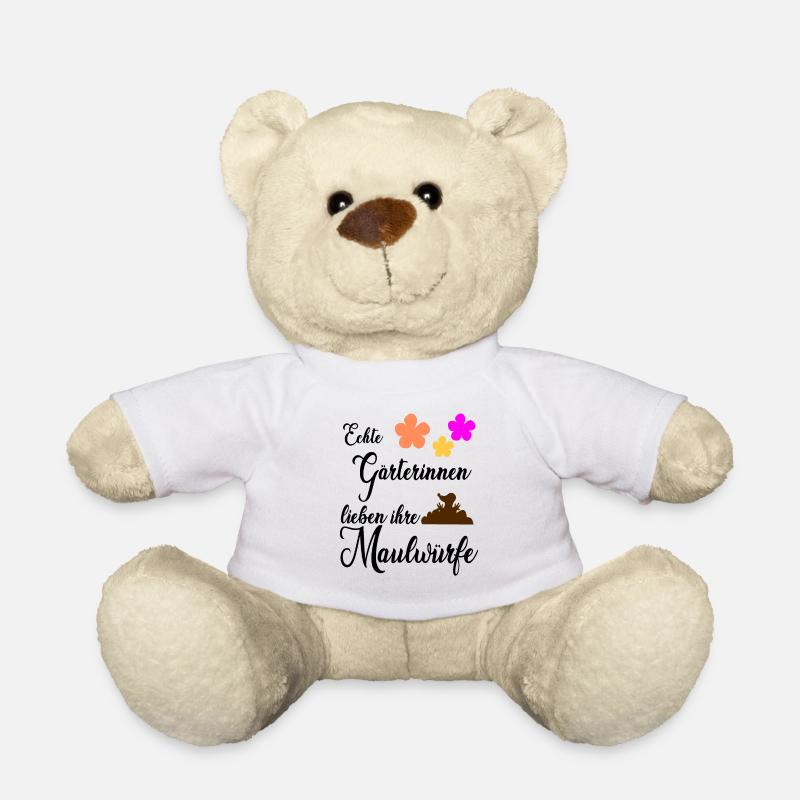 Maulwurf Maulwürfe Garten Geschenk - Teddy - Weiß