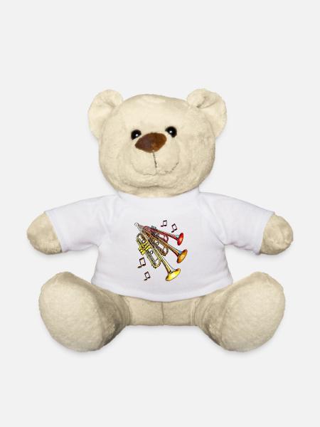 Legakulie trumpets notes yellow - Teddy Bear - white