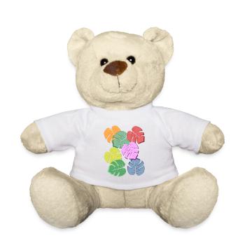 Monstera Plant Tropical - Teddy Bear - white - Front