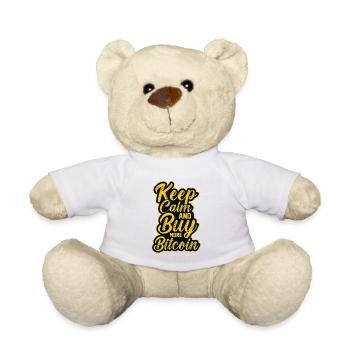 Keep calm and buy Bitcoin - Nounours - blanc - Devant