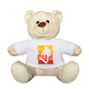 Skateboarder Skateboard Skater Skate Skateing - Nounours - blanc - Devant