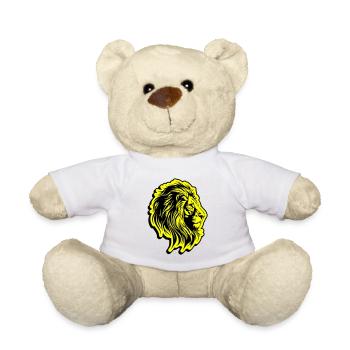 Lion's head symbol lion - Teddy Bear - white - Front