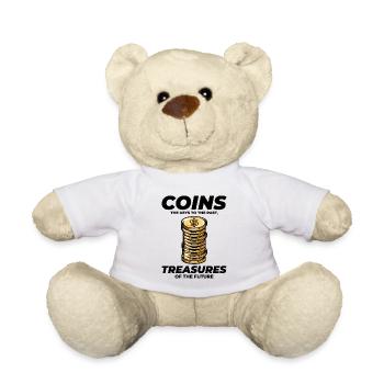 Münzsammler Sammler Numismatischer Numismatiker - Teddy - Weiß - Vorne