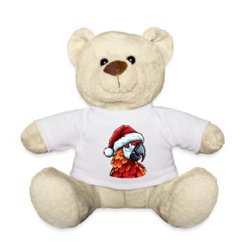 Parrot Christmas Portrait - Teddy Bear - white - Front