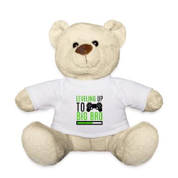 Großer Bruder Level Up Brüder Familie Neugeborenes - Teddy - Weiß - Vorne