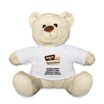 Update im Ruhestand Rentner Rente Pension Geschenk - Teddy - Weiß - Vorne