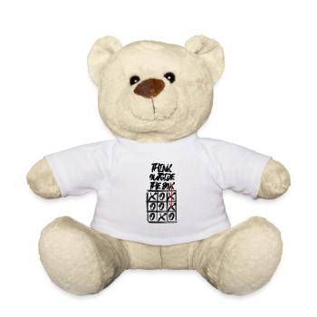 Lateral thinker creative saying gift tic tac toe - Teddy Bear - white - Front