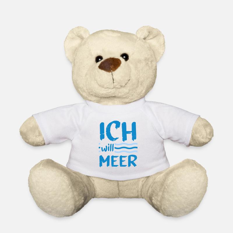 Strand Ich Will Meer Urlaub Nordsee Küste Ostsee L - Teddy - Weiß