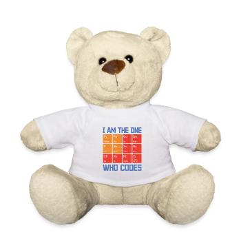I Am The One Who Codes Programming Programmer Nerd - Teddy - Weiß - Vorne