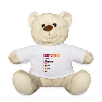 My Perfect Day Wake Up Code Software Developer Pro - Teddy - Weiß - Vorne