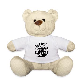 This Princess Wear Flippers Diver Scuba Diver Divi - Teddy - Weiß - Vorne