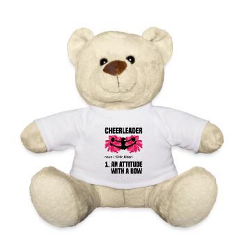 Cheerleader An Attitude With A Bow Cheerleading Gy - Teddy - Weiß - Vorne