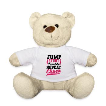 Jump Stunt Tumble Repeat Cheerleading Cheerleader - Teddy - Weiß - Vorne