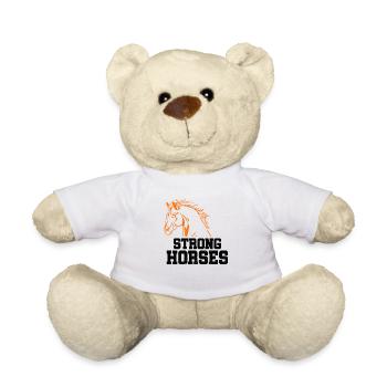 Strong Graphic Horse Lover Equestrian Rider Horses - Teddy - Weiß - Vorne