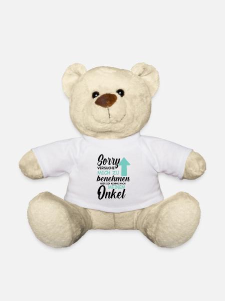 Ich versuche mich zu benehmen Onkel Geburtstag Fun - Teddy - Weiß