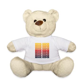 Retro Graphic Animal Keeper Zoo Keeper Animal Love - Teddy - Weiß - Vorne