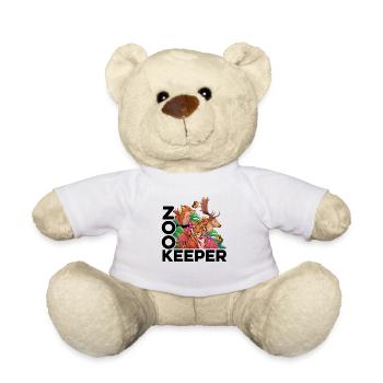 Retro Graphic Animal Keeper Zoo Keeper Animal Love - Teddy - Weiß - Vorne