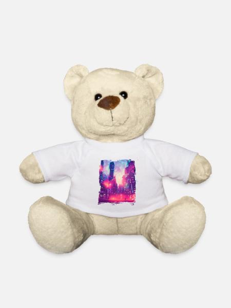 Cool Japanese World Japan Neon City - Teddy - Weiß
