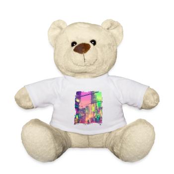 Cool Japanese World Japan Neon City - Teddy - Weiß - Vorne