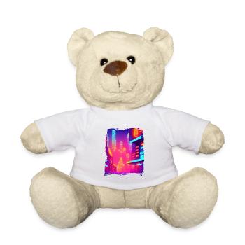Cool Japanese World Japan Neon City - Teddy - Weiß - Vorne