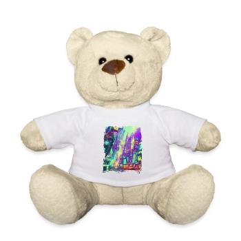 Cool Japanese World Japan Neon City - Teddy - Weiß - Vorne